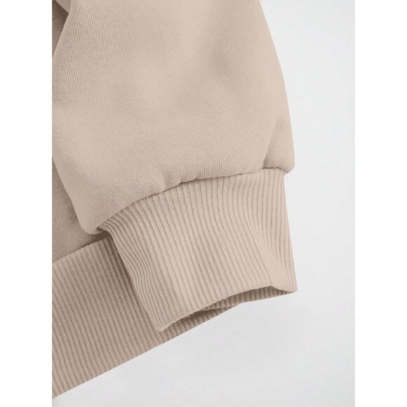 ⚡Women Brown Paris Imported Graphic Crewneck Long Sleeve Pullover Sweatshirt - Picture 6 of 6